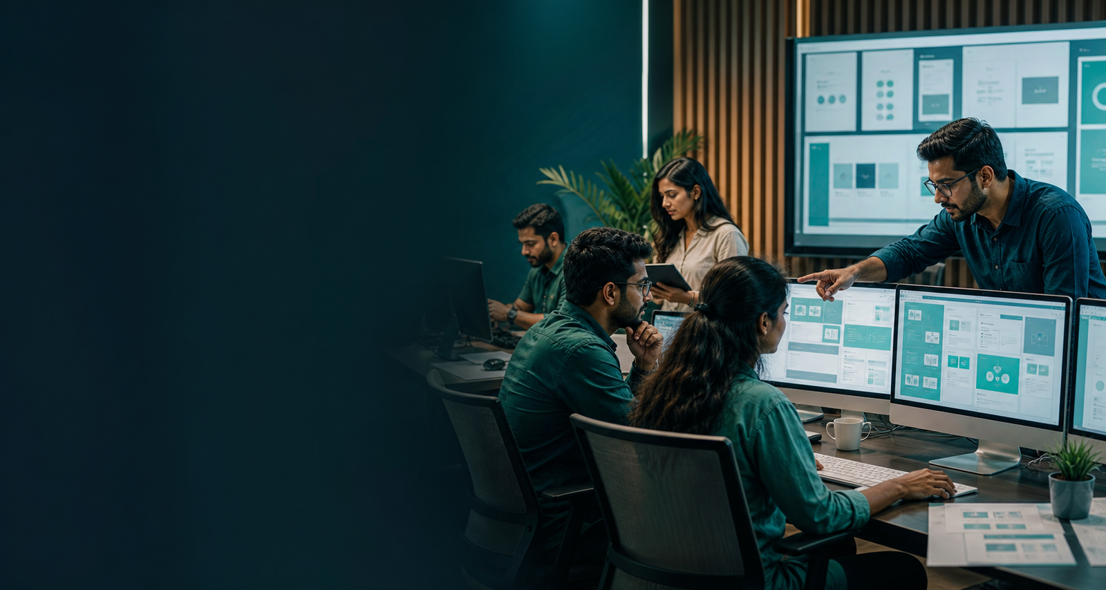 Professional website design and development workspace