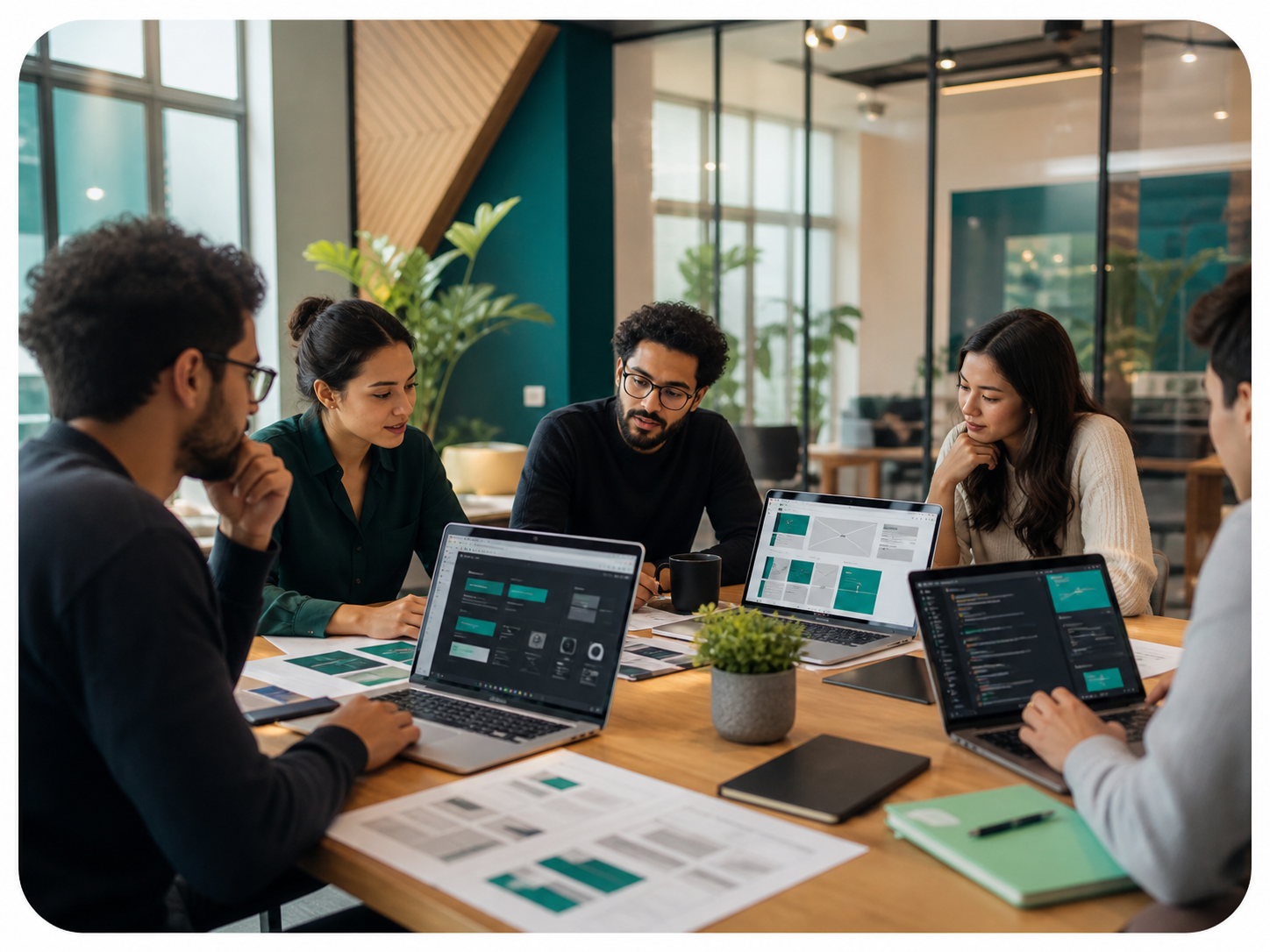 AXN Digital website development team collaborating on a digital product